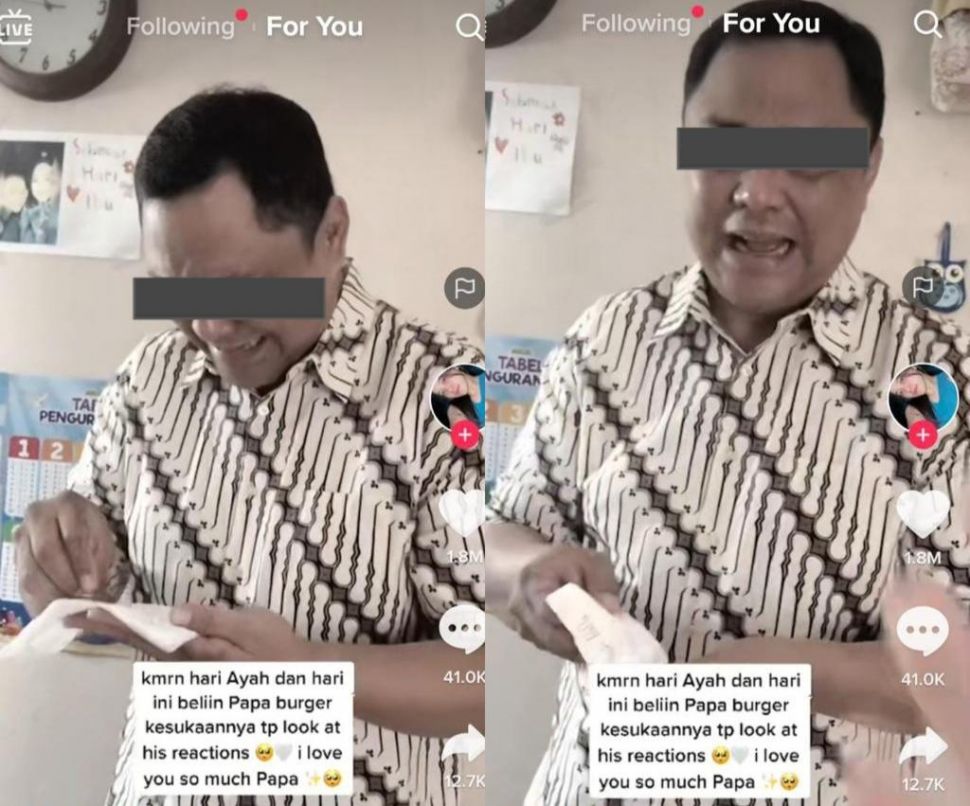 Reaksi Ayah Terima Kado dari Anaknya Sukses Bikin Haru (TikTok)