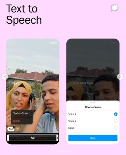 Fitur baru Instagram Reels, Text-to-speech. [Instagram]