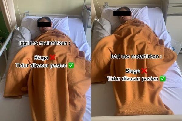 Viral Wanita Termenung Saat Mau Lahiran Gegara Ranjang Dipakai Sosok Tak Terduga. (TikTok)