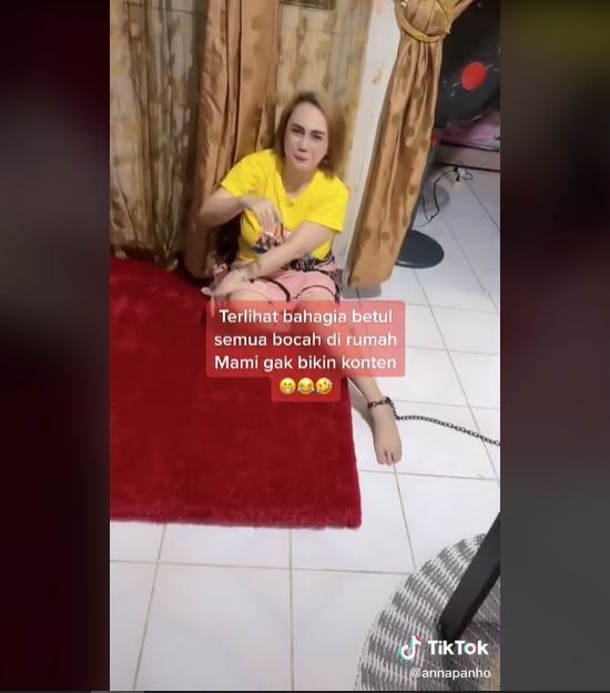 Viral Suami Merantai Istri karena Sering Main TikTok (tiktok.com/@annapanho)