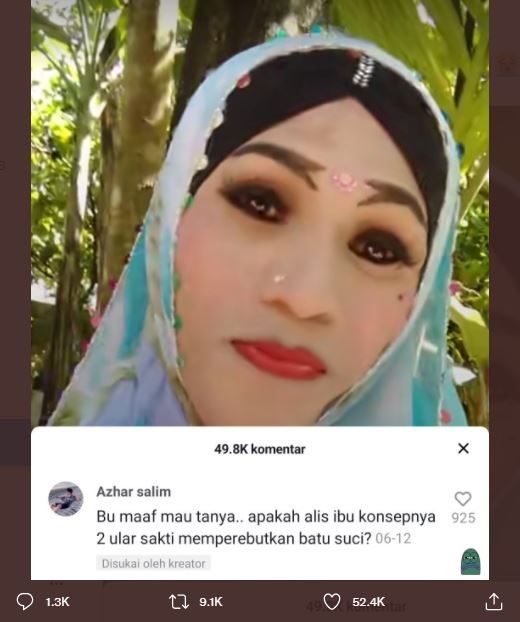 Viral Ibu Bikin Bentuk Alis Bercabang, Disebut Mirip Ular (twitter.com/bertanyarl)