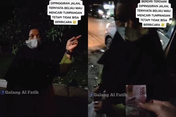 Viral Cowok Lihat Seorang Ibu Diam di Pinggir Jalan Jam 1 Pagi. (TikTok)