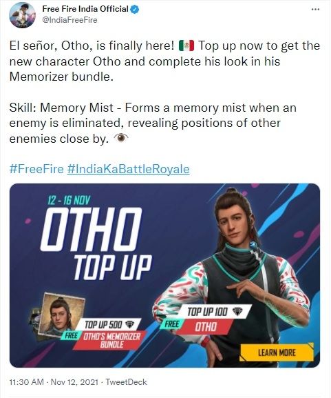 Event Top Up. [Twitter]