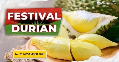 Festival durian online yang digelar aplikasi Wehelpyou mulai 14 hingga 21 November 2021.