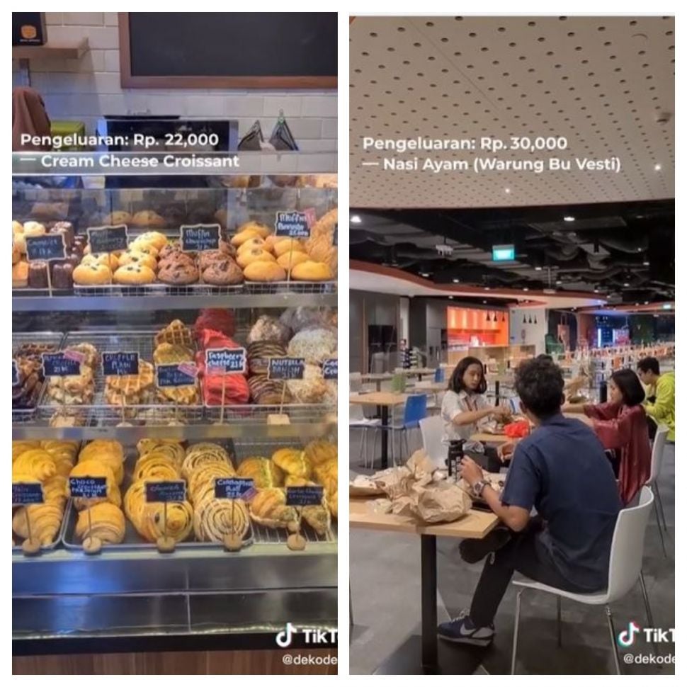 Pengeluaran makan karyawan Jakarta (TikTok @dekodennis)