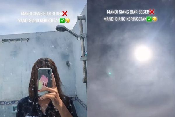 Viral Cewek Ini Frustasi Tiap Mandi Malah Banjir Keringat. (TikTok)