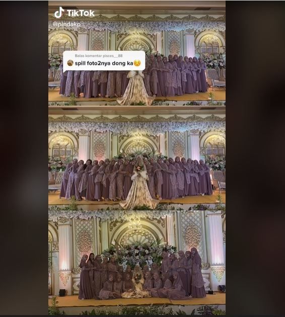 Viral Pengantin Bawa 21 Bridesmaid (tiktok.com/@pindakp)