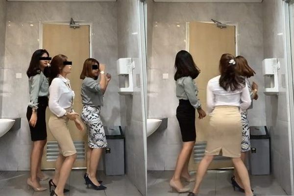 Viral Tiga Karyawan Wanita Salting Tertangkap Basah Lakukan Ini di Toilet. (TikTok)