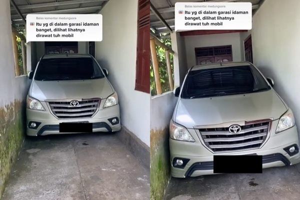 Viral Penampakan Mobil Dalam Garasi Bikin Melongo. (TikTok)