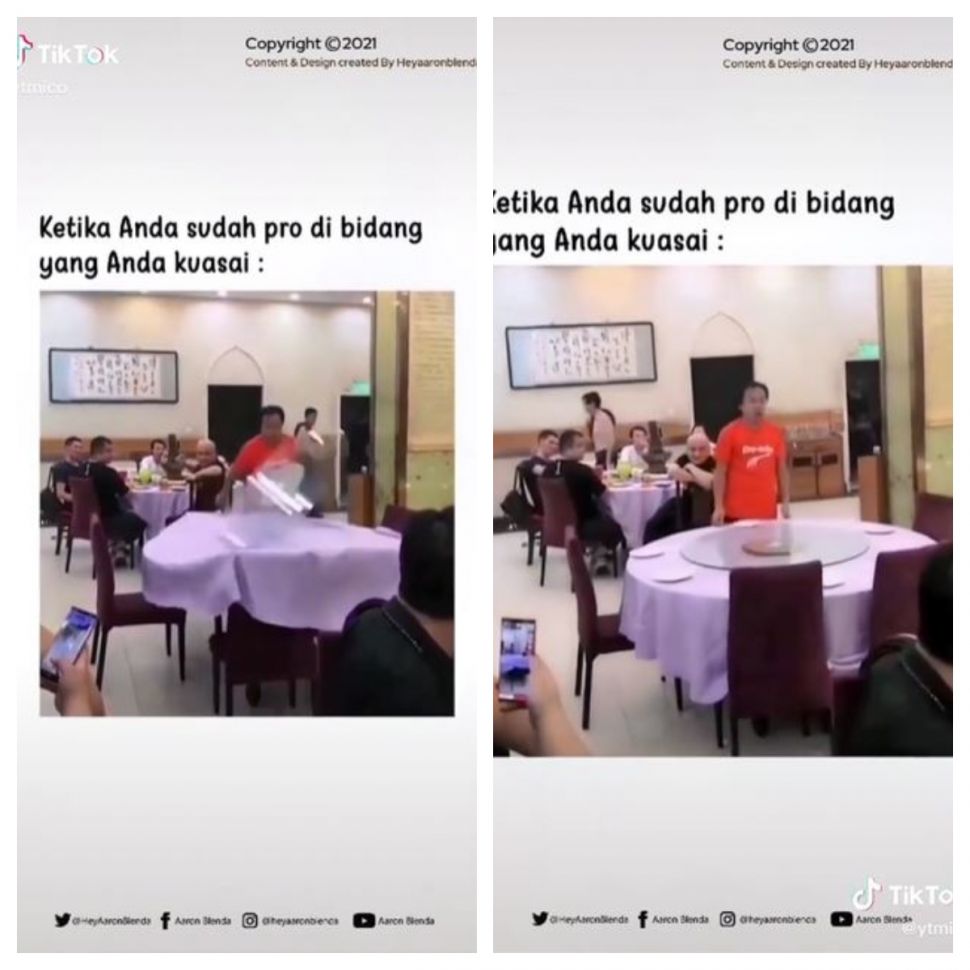 Lihai menata meja (TikTok @ytmico)