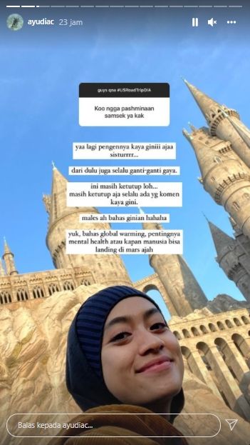 Postingan Ayudia Bing Slamet (instagram.com)