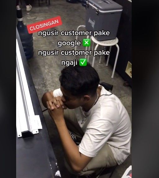 Tutup tempat nongkrong dengan mengaji (tiktok.com/@harryalmer)