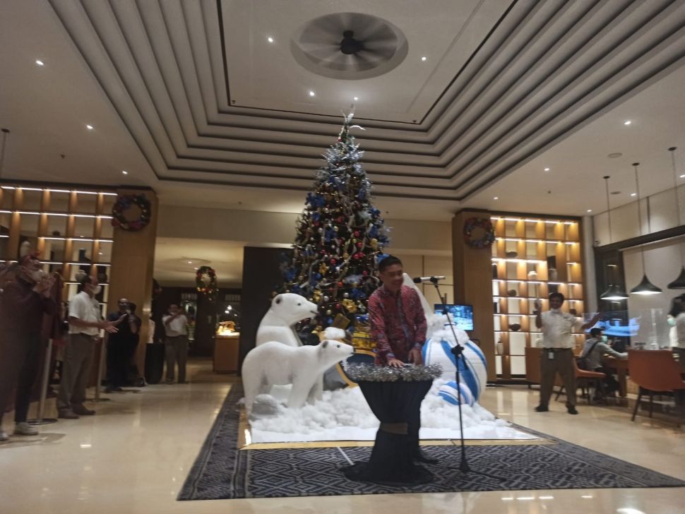 Christmass Tree Lighting Ceremony di Sheraton Mustika Yogyakarta Kamis (26/11) (Suara/Hiromi)