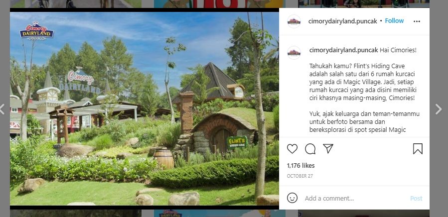 Cimory Dairyland di Bogor. (Instagram/@cimorydairyland.puncak)