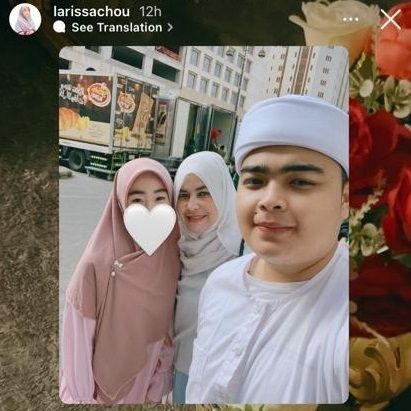 Kedekatan Larissa Chou dengan Ameer Azzikra. [Instagram]