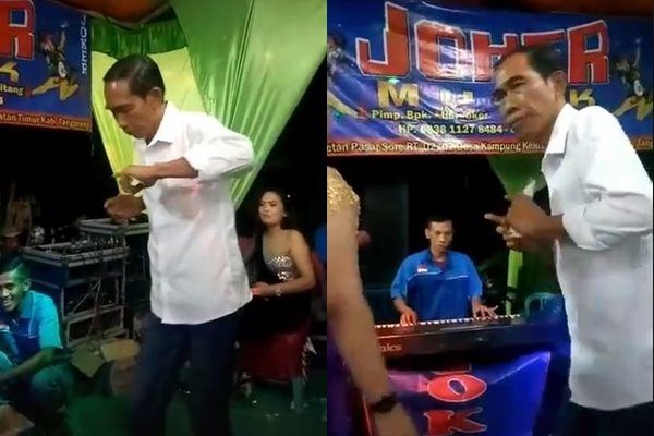 Viral Bapak-bapak Joget Nyawer Biduan Bikin Syok. (TikTok)