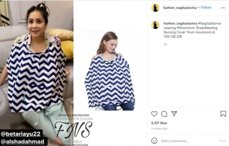 Potret Nagita Slavina Momong Baby Rayyanza. [Instagram/fashion_nagitaslavina]