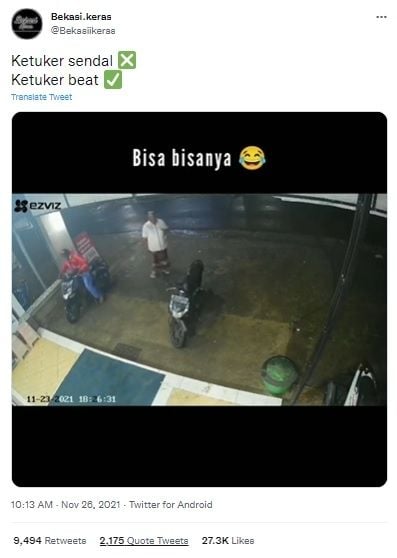 Tidak sengaja, sepeda motor tertukar. [TikTok] 