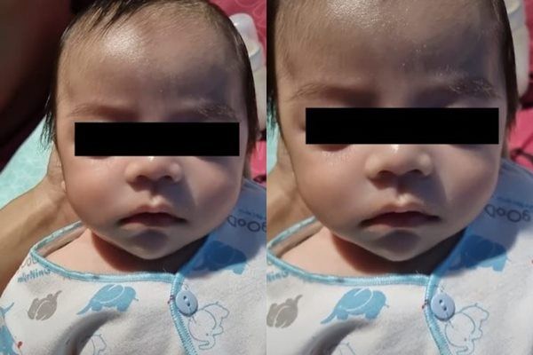 Viral Ekspresi Bayi Saat Dengar Suara Dengkuran Ayahnya. (TikTok)