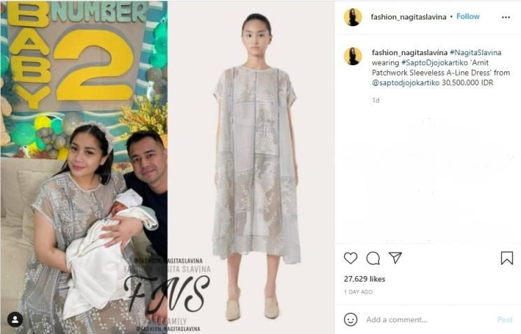 Potret Nagita Slavina Momong Baby Rayyanza. [Instagram/fashion_nagitaslavina]