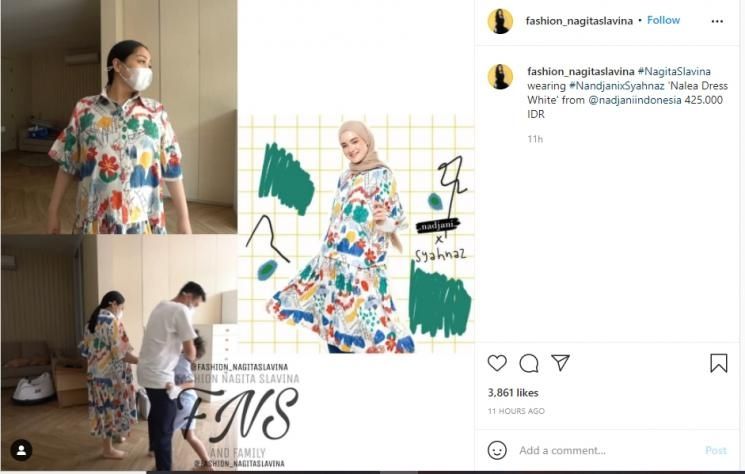 Potret Nagita Slavina Momong Baby Rayyanza. [Instagram/fashion_nagitaslavina]