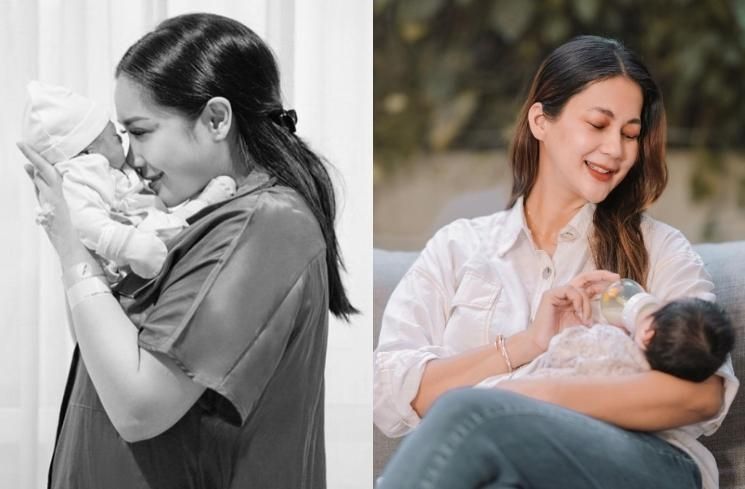 Adu Gaya Nagita Slavina dan Paula Verhoeven Momong Anak. (Instagram/raffinagita1717/paula_verhoeven)