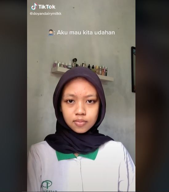 Transformasi Wanita Diputusin Pacar karena Kucel (tiktok.com/doyandairymilkk)