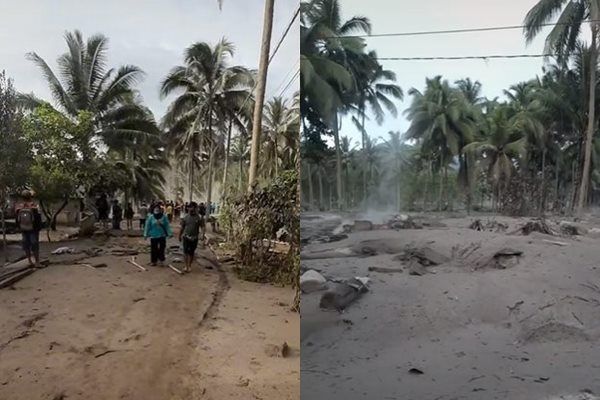 Viral Satu-satunya Rumah Selamat dari Letusan Gunung Semeru. (TikTok)