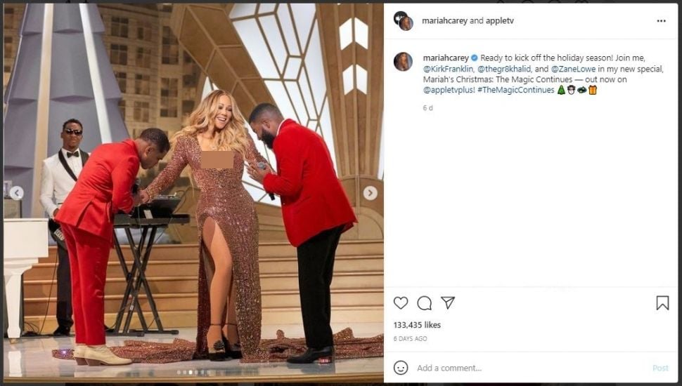 Mariah Carey Pakai Gaun 27 Kg (instagram.com/mariahcarey)