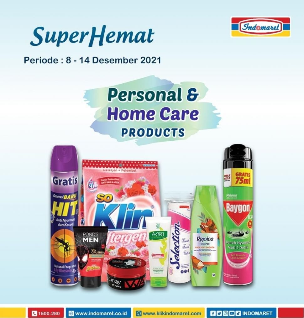 Super Hemat Personal and Home Care, promo Indomaret terbaru 8-14 Desember 2021 (ist)