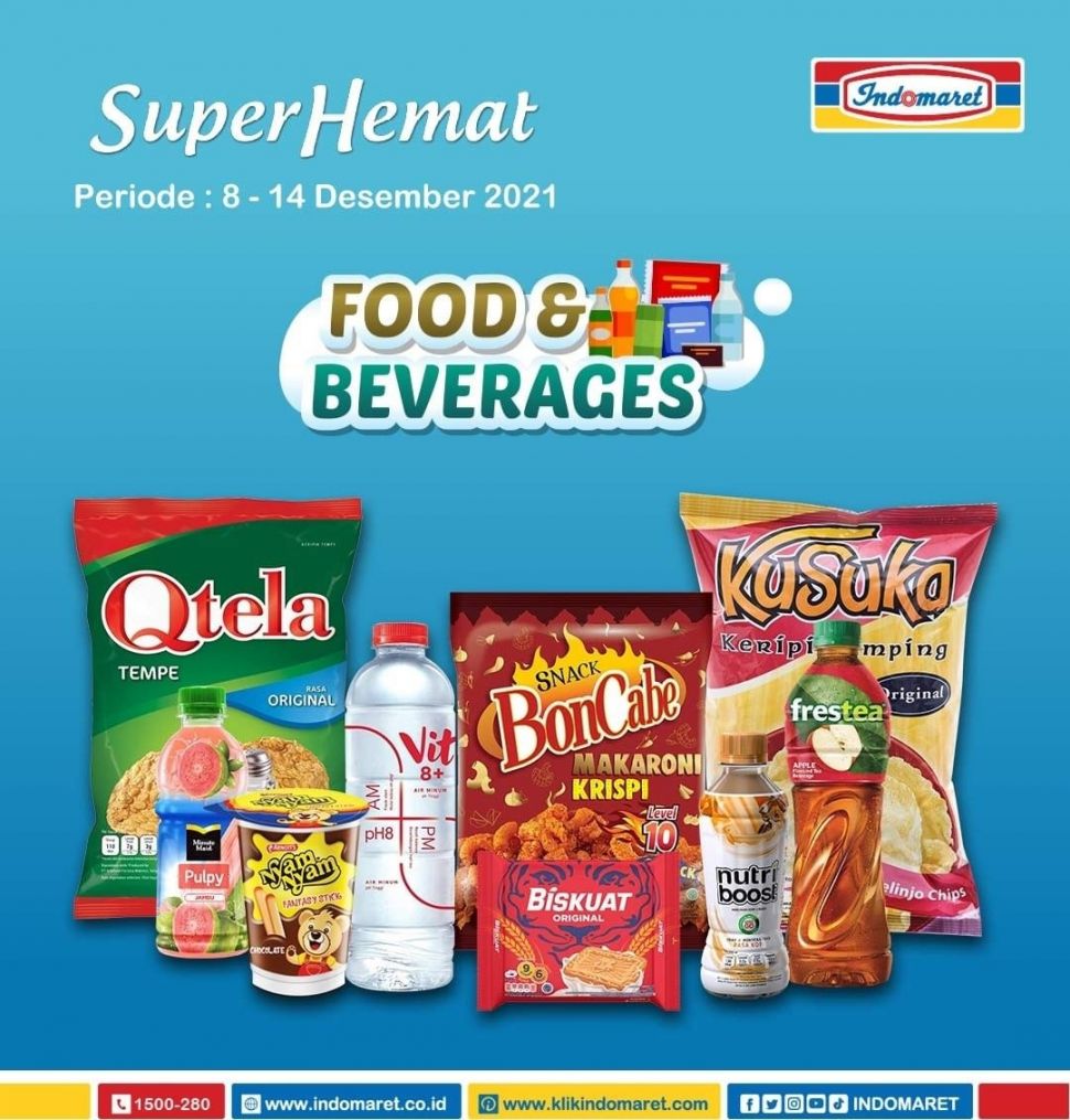 Super Hemat Makanan dan Minuman, promo Indomaret terbaru 8-14 Desember 2021 (ist)