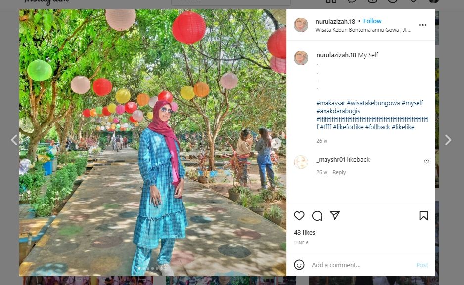 Wisata Kebun Gowa di Makassar. (Instagram/@nurulazizah.18)