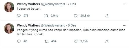 Cuitan Wendy Walters (Twitter.com)