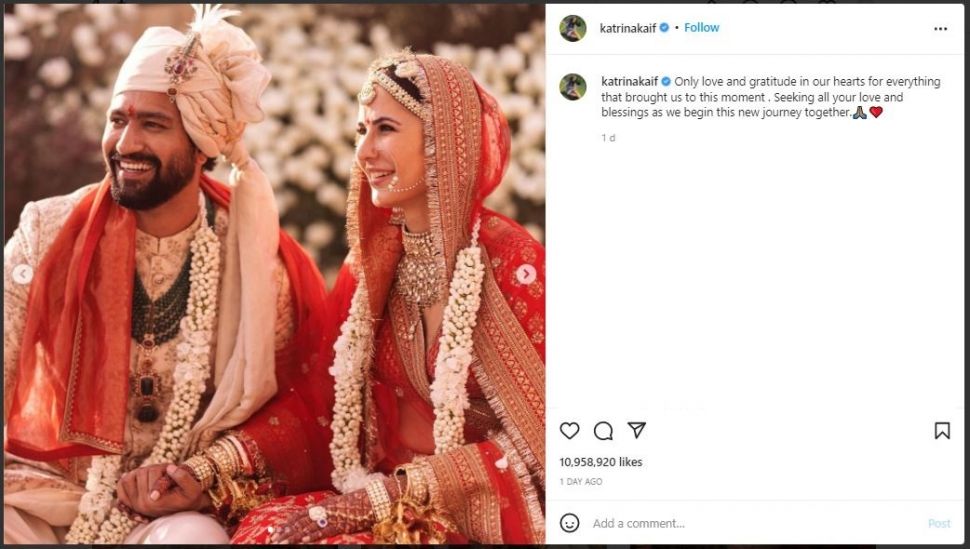 Cincin Kawin Katrina Kaif Terinspirasi Putri Diana (instagram.com/katrinakaif)