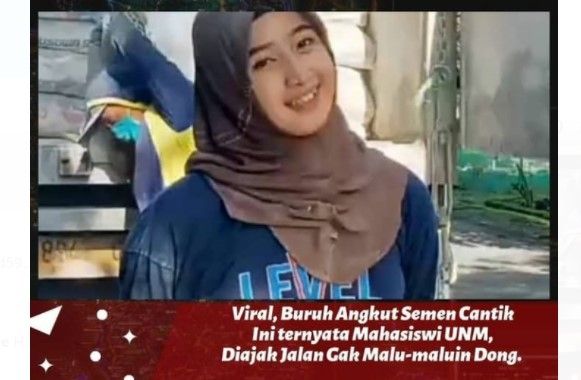 Viral kuli bangunan cantik di akun tiktok [SuaraSulsel.id/Istimewa]