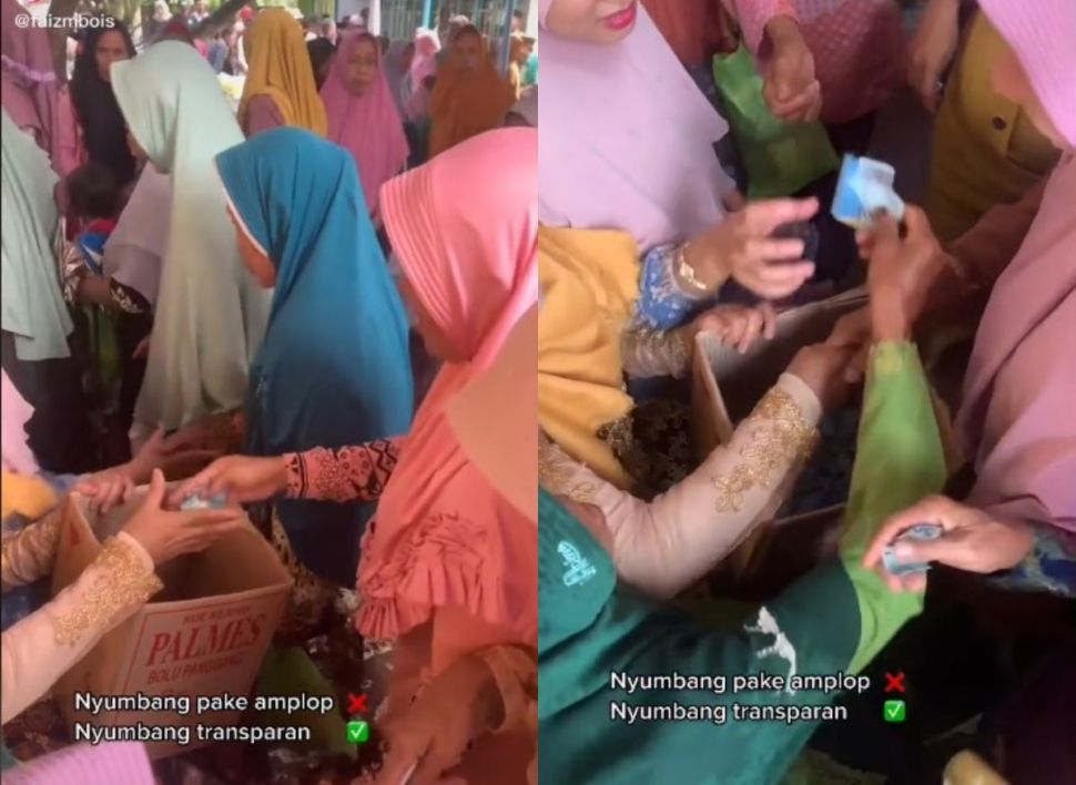 Nyumbang hajatan transparan (tiktok.com/@faizmbois)