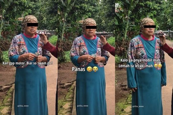 Viral Jawaban Emak-emak Saat Ditanya Pilih Cowok Bermobil Atau Bermotor. (TikTok)
