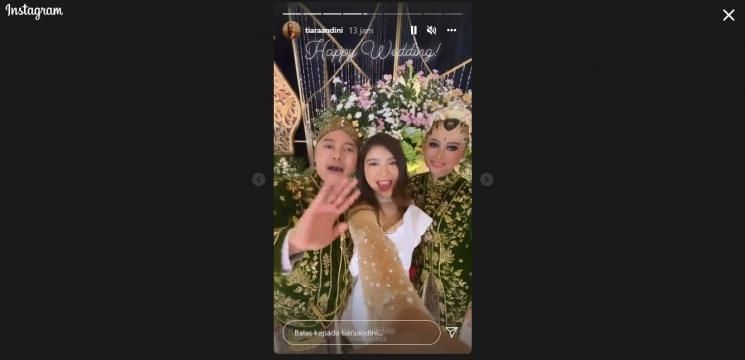 Gaya Artis di Pernikahan Danang DA (Instagram/@tiaraandini)