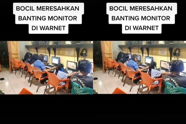 Viral Gadis Cilik Terciduk Meresahkan di Warnet. (TikTok)