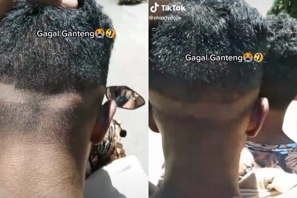 Viral Rambut Muda-mudi Ini Disorot Setelah Nyalon Lalu Diguncang Gempa. (TikTok)