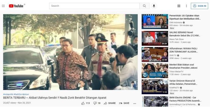 CEK FAKTA Fadli Zon Ditangkap Aparat Bersenjata Gegara Ulahnya Sendiri. (YouTube/RODA POLITIK)