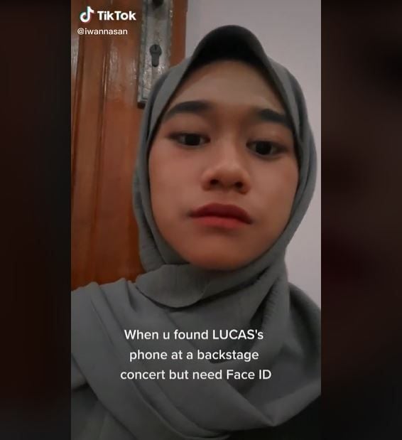 Viral Wanita Berhijab Mirip Lucas NCT (tiktok.com/@iwannasan)