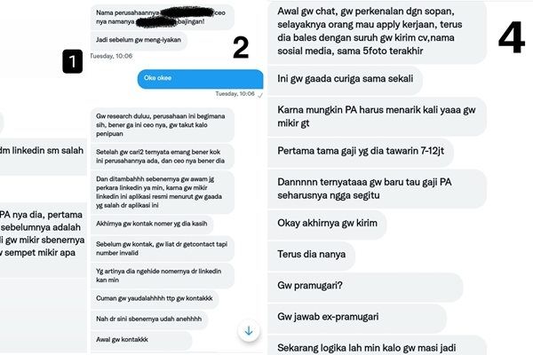 Viral Cerita  CEO Lecehkan Kandidatnya. (Twitter/@hrdbacot)