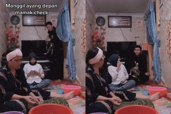 Viral Cowok Didamprat Emak Gegara Panggil Pacar 'Sayang'. (TikTok)