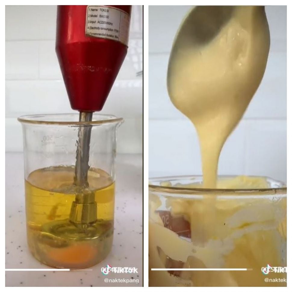 Membuat mayonaise (TikTok @naktekpang)