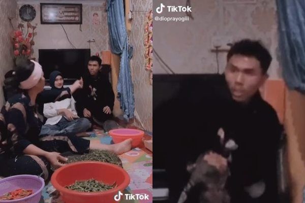 Viral Cowok Didamprat Emak Gegara Panggil Pacar 'Sayang'. (TikTok)