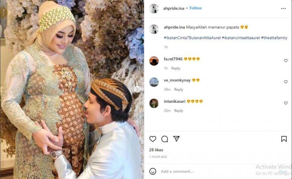 Acara 7 bulanan Aurel Hermansyah dan Atta Halilintar [Instagram/@ahpride.ina]