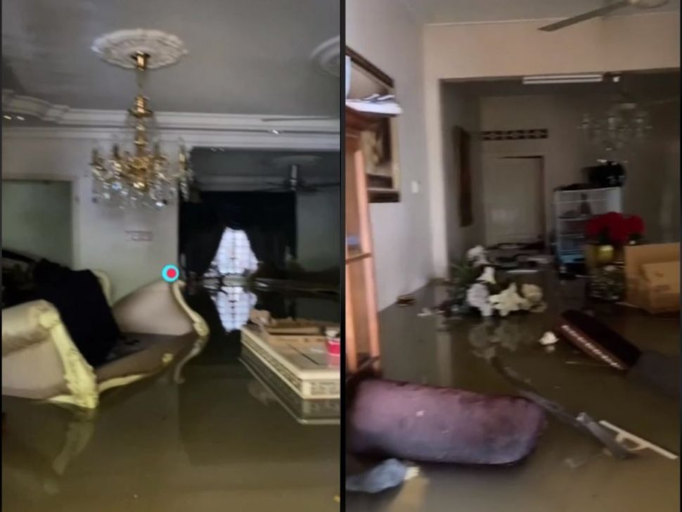 Rumah mewah neka banjir (tiktok.com/@intankhalifaa)