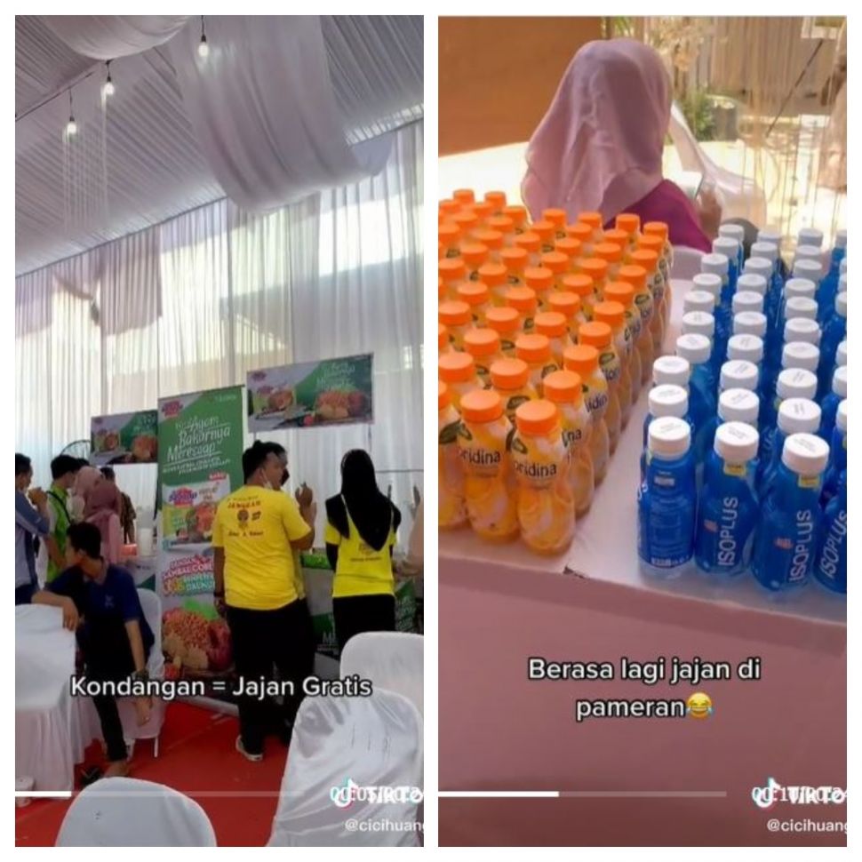 Acara pernikahan rasa pameran (TikTok @cicihuangg)