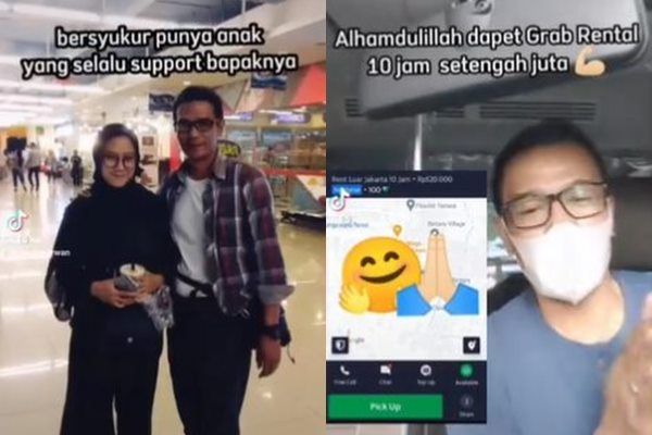 Viral Bapak Banting Tulang Jadi Ojol Demi Bantu Wujudkan Cita-cita Anak Gadisnya. (Twitter/@KangBiru)